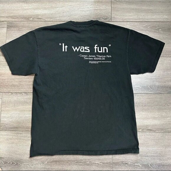 Vintage 1994 Star Trek Generations Promo T Shirt Size XL It Was Fun Captain Kirk - Picture 1 of 8